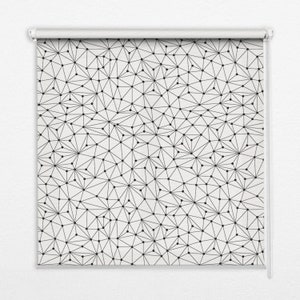 Roller Blinds, Light Diffusing or Blackout Shades, Combined dots, Black and White, Geometric patterns, Kitchen Blinds, Window Dressings