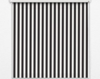 Roller Blinds, Light Diffusing or Darkening, Blackout,  Black and white stripes, Black and White, Texture, Sunblinds, Printed Pattern
