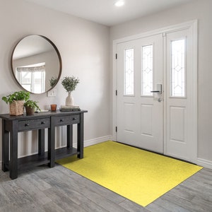 Tapis de bienvenue couleur citron aigre-doux, paillasson personnalisé, paillasson automnal, paillasson jaune, motif neutre