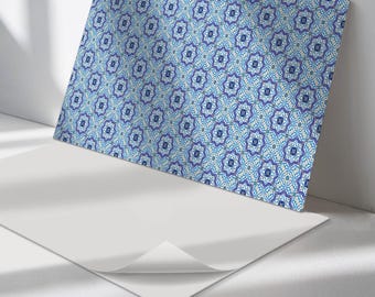 Ornamental motifs Panel Stickers, Blue Removable Panels, Splashback Panel, Backgrounds And Patterns Decal Decoration, Kitchen Panel Stickers