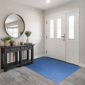 海の深みカラーウェルカムマット、パーソナライズされた玄関マット、ニュートラルパターン、ブルーの玄関マット、クールな玄関マット