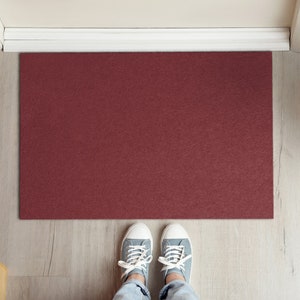 Grape Color Front Door Mat, Personalized Doormat, Fall Doormat, Neutral Pattern, Entrance Mat Red
