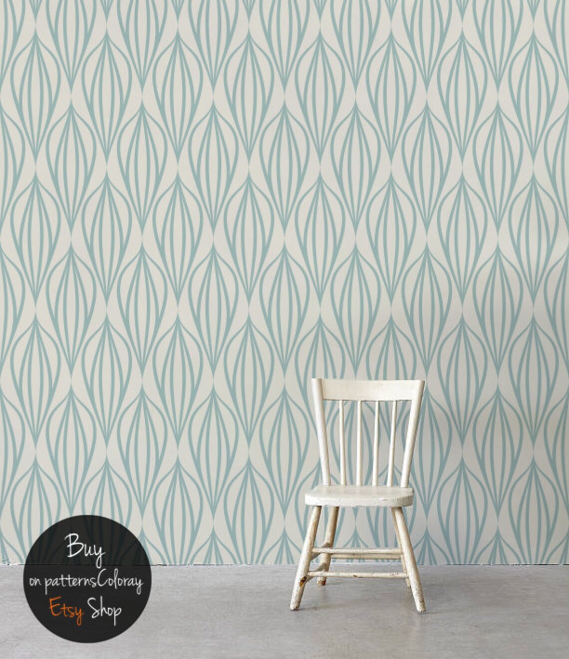 Geometric vintage removable wallpaper Temporary Wallpaper Etsy