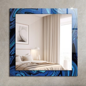 Black Marble, Black Frame Mirror, Wall Mirror, Art Deco  display picture 2