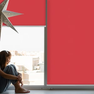 Roller Blinds, Light Diffusing or Darkening, Blackout,  Basic red, Solid Color, Colors, Sunblinds, Unique Window Dressings