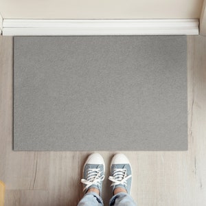 Cloudy Sky Color Welcome Mat, Personalized Doormat, Neutral Pattern, Gray Entrance Mat, Cool Doormat