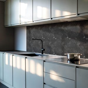 Marble Veins Tile Stickers, Black Peel and Stick Tiles, Tile Stickers, Texture PVC Floor Tiles, Floor Tile Stickers