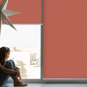 Roller Blinds, Light Diffusing or Darkening, Blackout,  Red, Solid Color, Colors, Kitchen Window Blinds, Unique Window Dressings