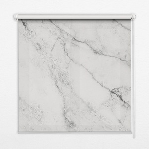 Roller Blinds, Blackout or Sheer Option, Gray marble, White and Black, Abstraction, Natural Light Control, Printed Pattern