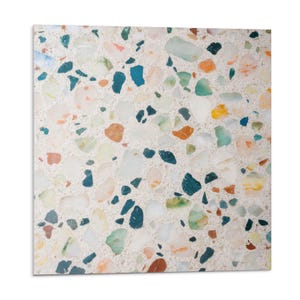 Stone Mosaic Pattern Tile Stickers, Creamy Peel and Stick Tiles, Tile Stickers, Texture PVC Floor Tiles, Floor Tile Stickers