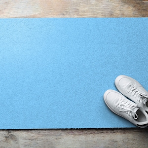 夏用ブルーカラー玄関マット、パーソナライズされた玄関マット、ニュートラルパターン、玄関マット ブルー、クールな玄関マット
