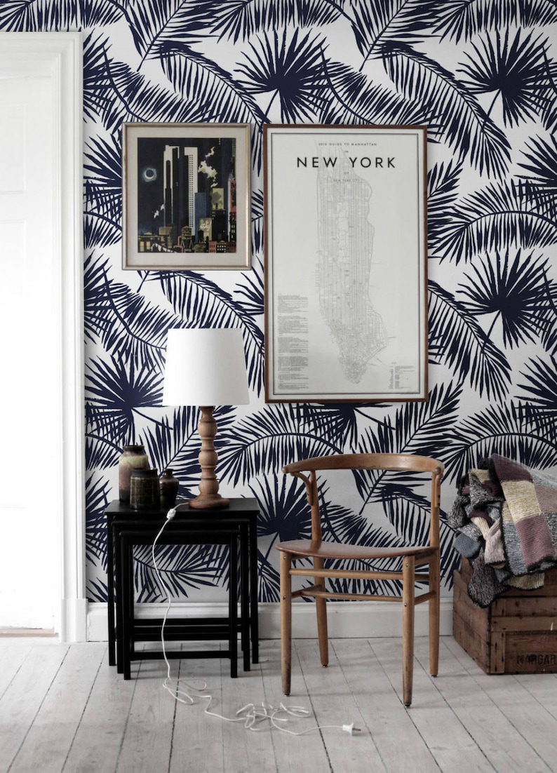 Tropical Palm Leaf Peel-and-Stick Wallpaper