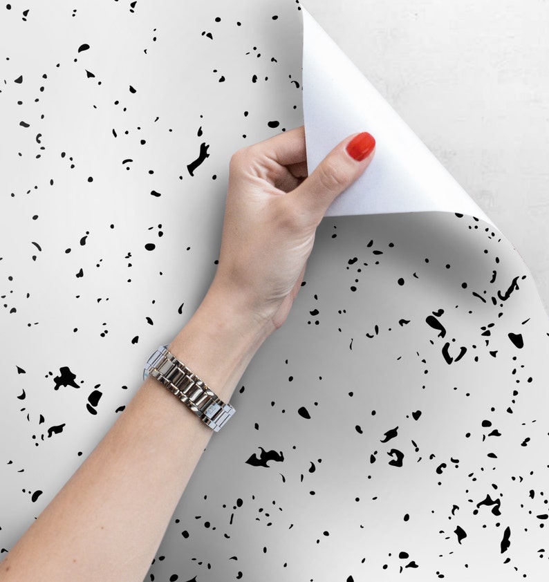 Dalmatian Spot Pattern Wallpaper Peel and Stick Animal Decor Etsy