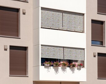 Deer Squirrels Birds Plants Backyard Roller Blinds, Animals Window Shades, Multicolour Shades, Roll Up Shades