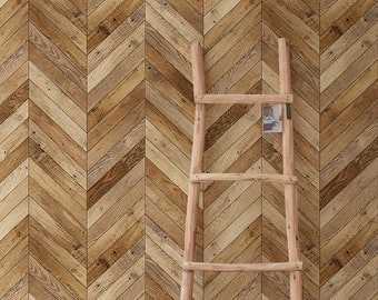 Wood Pattern removable wallpaper, Wooden Panels, Geometric wall decor, Elegant, Minimalist reusable wallpapers, Peel and stick #173