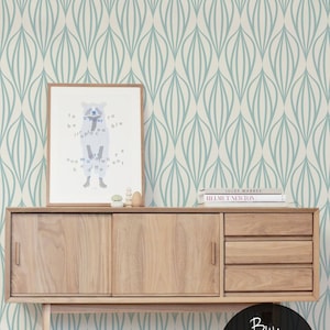 Geometric Retro removable wallpaper || Temporary Wallpaper || Wall Art || Wall covering || Repositionable Wallpaper  #147
