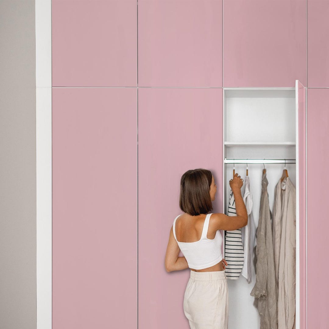 Light Pink Peel and Stick Wrap, Pink Self-adhesive Furniture Sticker ...