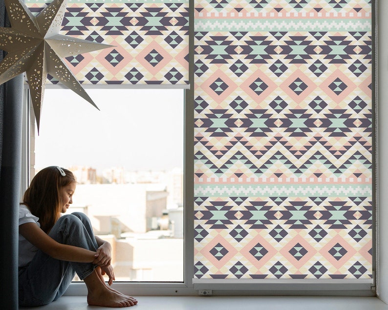 Roller Blinds, Light Diffusing or Darkening, Pattern From Triangles ...