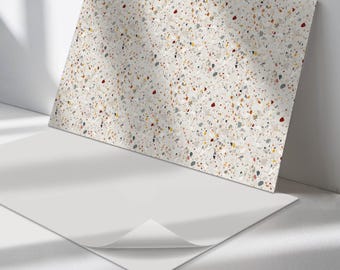 Pattern with various shapes Panel Stickers, Beige Removable Panels, Splashback Panel, Textures Decal Decoration, Kitchen Panel Stickers