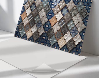 Sticker Decorative Panel Stone Mosaic Panel Stickers, Creamy Peel and Stick Panels, Splashback ...