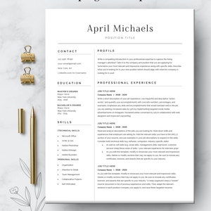 Modern executive resume template, cv template / resume template Word for nurse resume, lebenslauf digital download for teachers resumes image 2