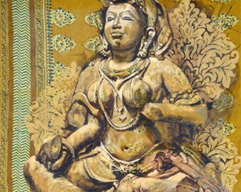 Goddess Durga Seated on a Lion Throne
