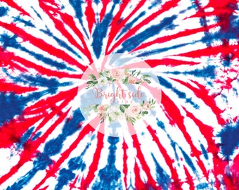 red white and blue tie dye sweatshirt