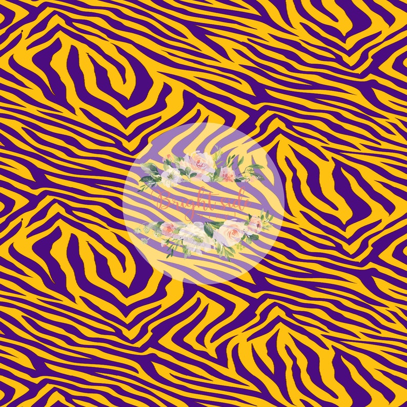 Gold and Purple Tiger 3 Pattern HTV Vinyl/ 651 Adhesive Etsy