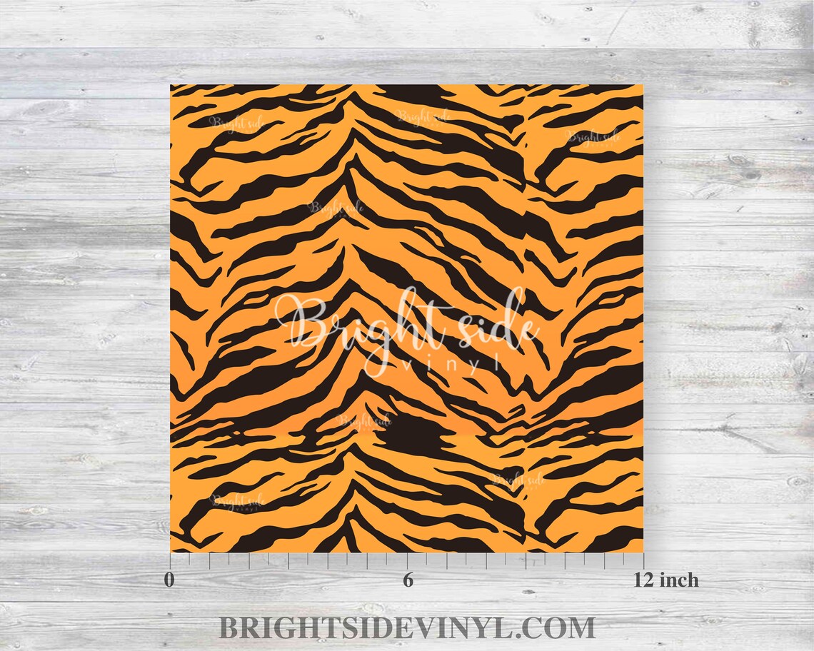 Tiger Pattern HTV Vinyl/ 651 Adhesive Vinyl/ Printed Vinyl Etsy