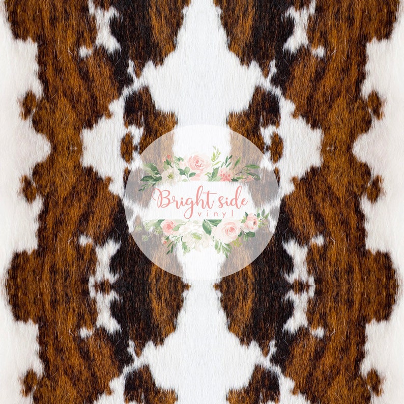 Cowhide Brown Pattern HTV Vinyl/ 651 Adhesive Vinyl/ Printed Etsy