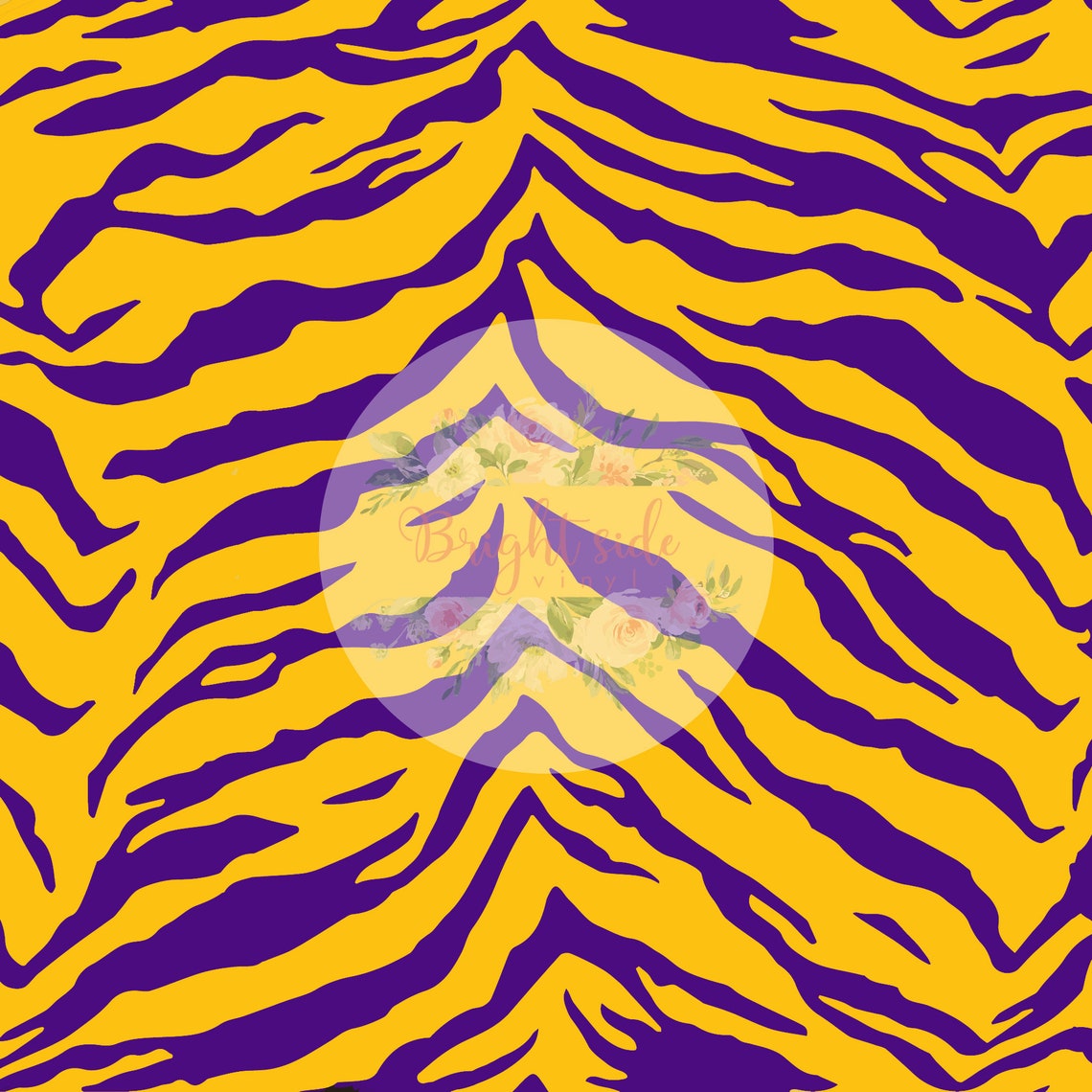 Gold and Purple Tiger Pattern HTV Vinyl/ 651 Adhesive Vinyl/ | Etsy