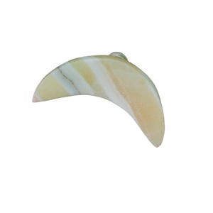 Onyx Crescent Moon Knob: Polished Stone Home Decor