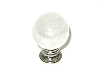Clear Quartz Lamp Finial - Orb Quartz Finial - Home Décor