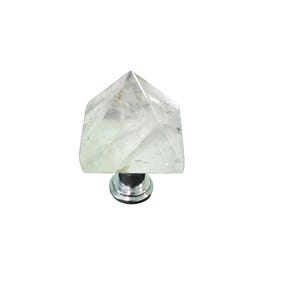 Clear Quartz Pyramid Stone Knob - Home Decor