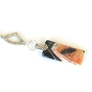 Ceiling Light & Fan Chain Pull – Rectangle-Shaped Druzy Agate - Home Decor