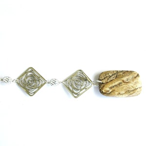 Picture Jasper Ceiling Light & Fan Chain Pull - Stone Chain Pull Attachment - Home Decor