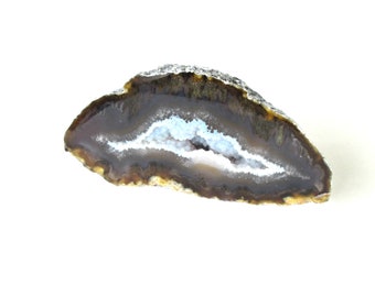 Agate Geode Pen Holder - Silver Leafed - Home Décor