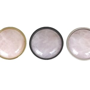 Rose Quartz Gemstone Cabinet Pulls - Mushroom Style - Home Decor