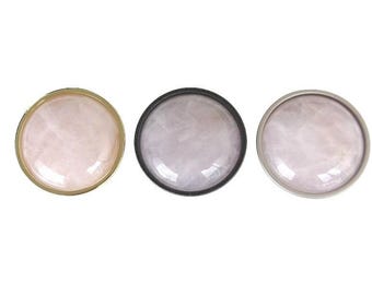 Rose Quartz Gemstone Cabinet Pulls - Mushroom Style - Home Decor