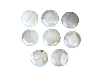 Beige-Cream-White Agate Round Stone Knobs