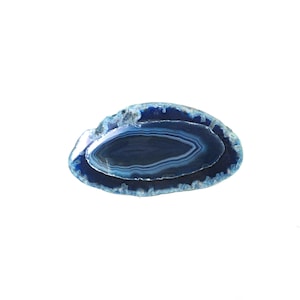One (1) Knob - Blue Agate Knob - Juxtaposed Knob - Home Decor