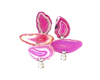 Hot Pink Agate Lamp Finial - Lighting Hardware - Home Décor