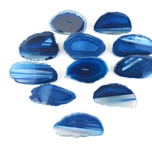 One (1) Knob - Blue Agate Knob - Large - Medium - Small - Oval - Elongated - Home Décor