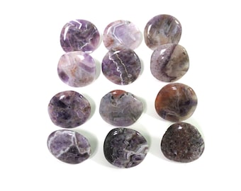 Banded Amethyst Stone Knobs - XX-Large - X-Large - Large - Home Decor