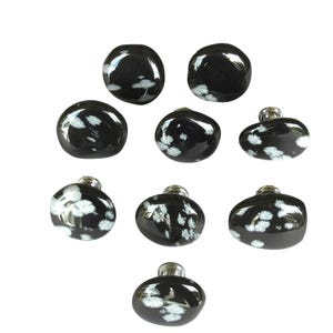 Snowflake Obsidian Stone Knob