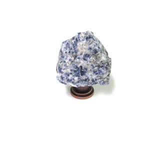 One (1) or Sets of (4) - (8) - (12) - (24) Knobs - Sodalite Stone Knob - Rough Free-Form Natural Stones - Home Décor