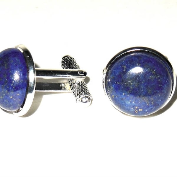 Lapis Lazuli Cuff-Links - Gemstone - 16mm - 1 Pair