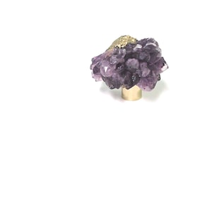 Amethyst Cluster Lamp Finial - Mineral Finial - Home Décor