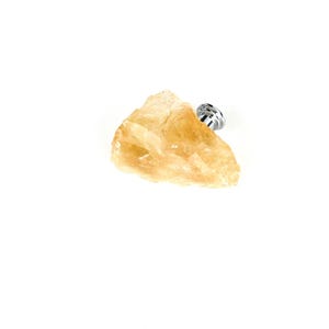 Large Rough Citrine Stone Knob - Free-Form Mineral - Home Decor