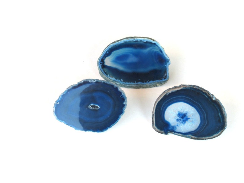 Large Blue Agate Knobs Pulls Home Décor Etsy